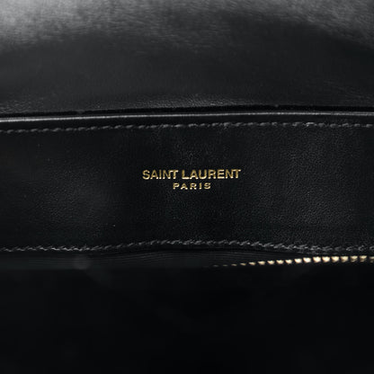 Saint Laurent Velvet Y Quilted Monogram Small Loulou Chain Satchel Black 9 of 11