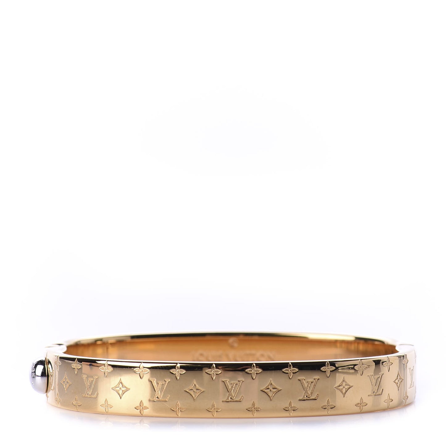 Brass Monogram Nanogram Cuff M Gold
