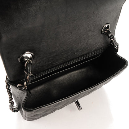Chanel Crumpled Calfskin Quilted Mini Rectangular Flap So Black 5 of 8