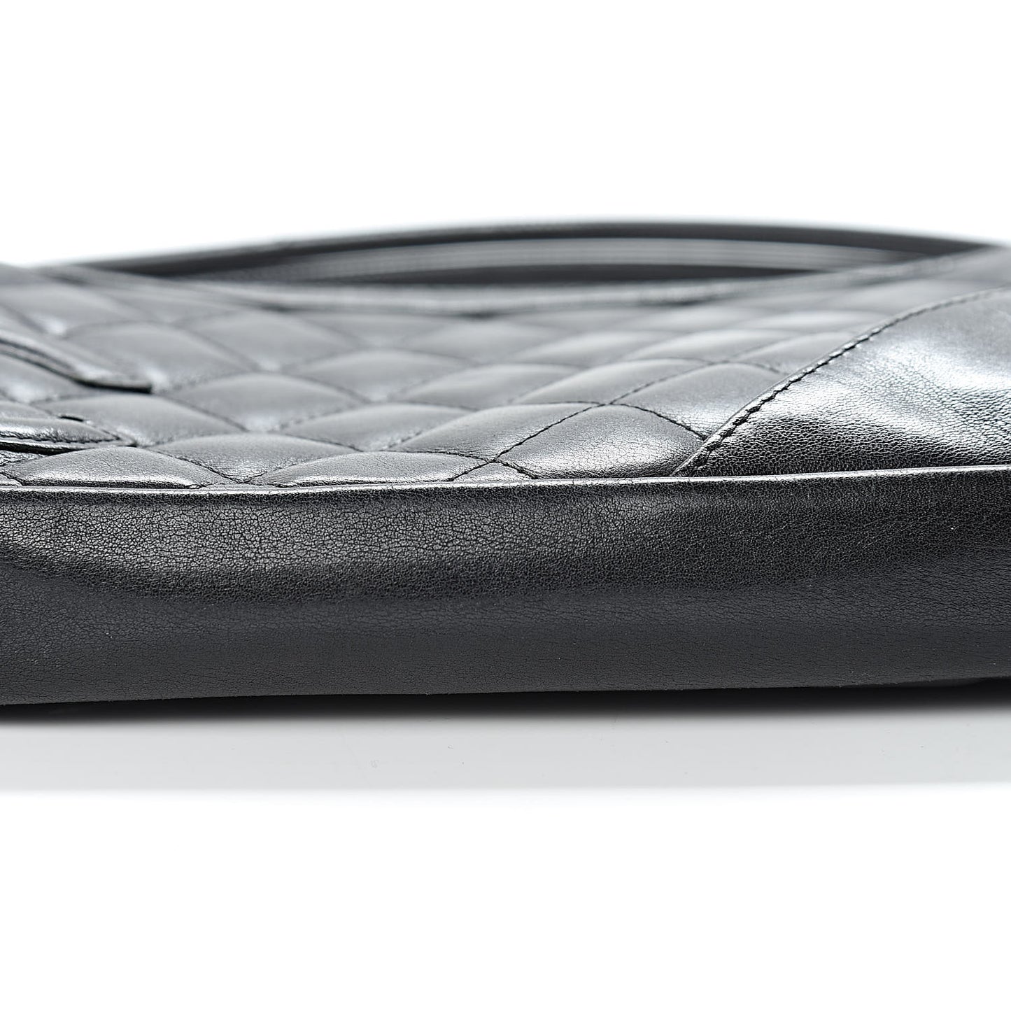 Calfskin Quilted Cambon Pochette Black