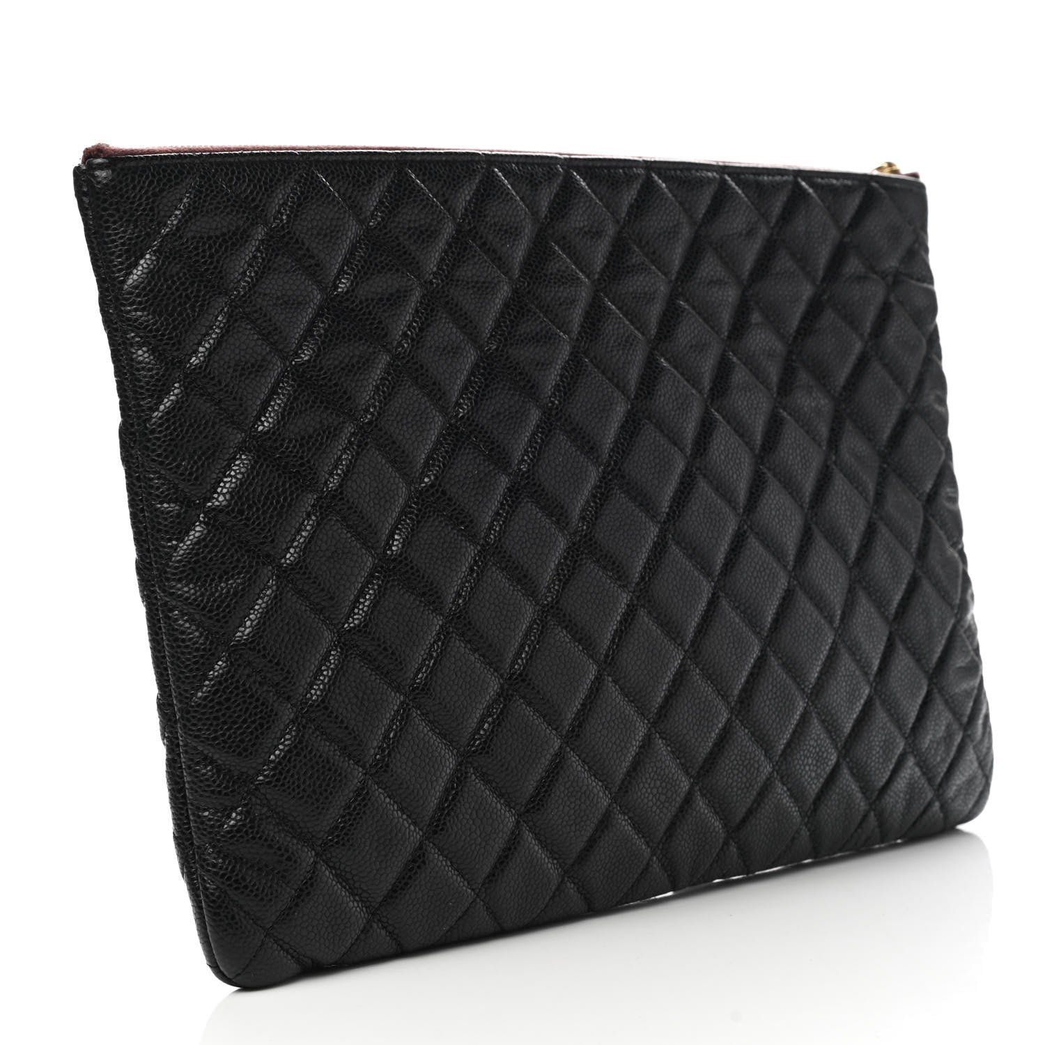 Chanel Caviar Quilted Large Cosmetic Case Black 3 of 7