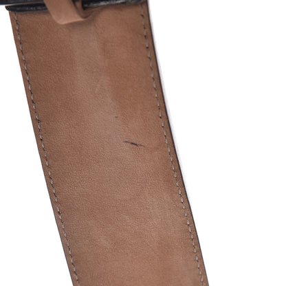 Gucci Calfskin Web Interlocking G Belt 80 32 Dark Brown 7 of 7