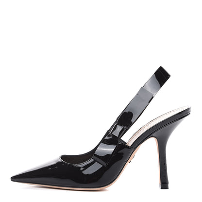 Christian Dior Patent J'Adior Slingback Pumps 40 Black 1 of 9