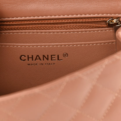 Chanel Lambskin Quilted Mini Square Flap Brown 6 of 12