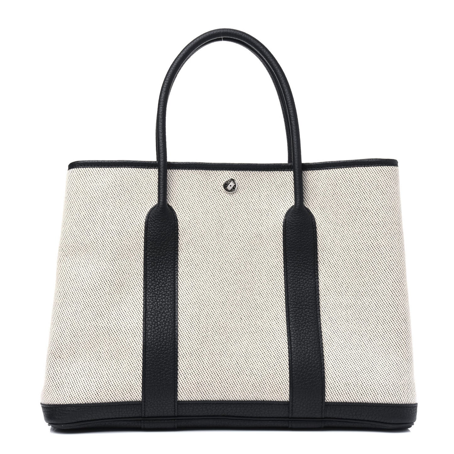 Twill H Negonda Garden Party 36 MM Tote Ecru Black