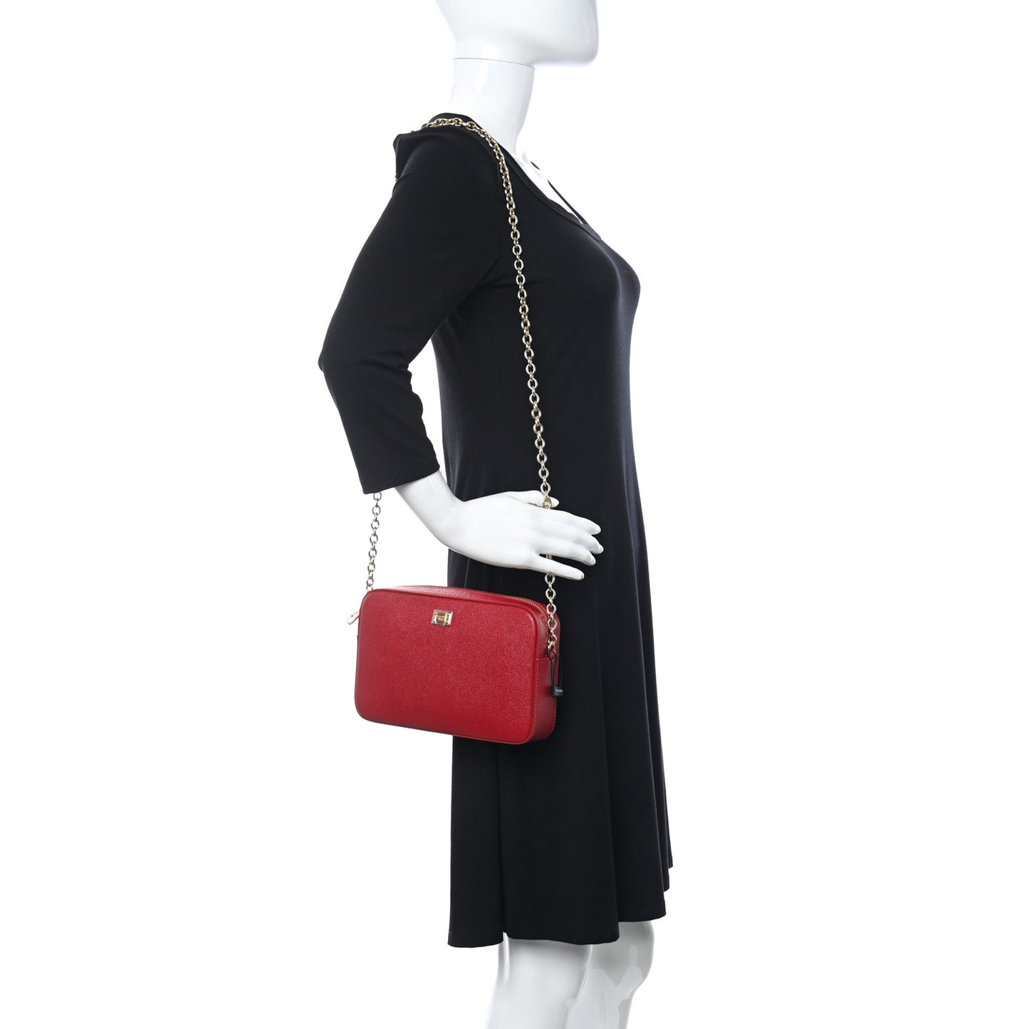 Dauphine Crossbody Camera Bag Dark Red
