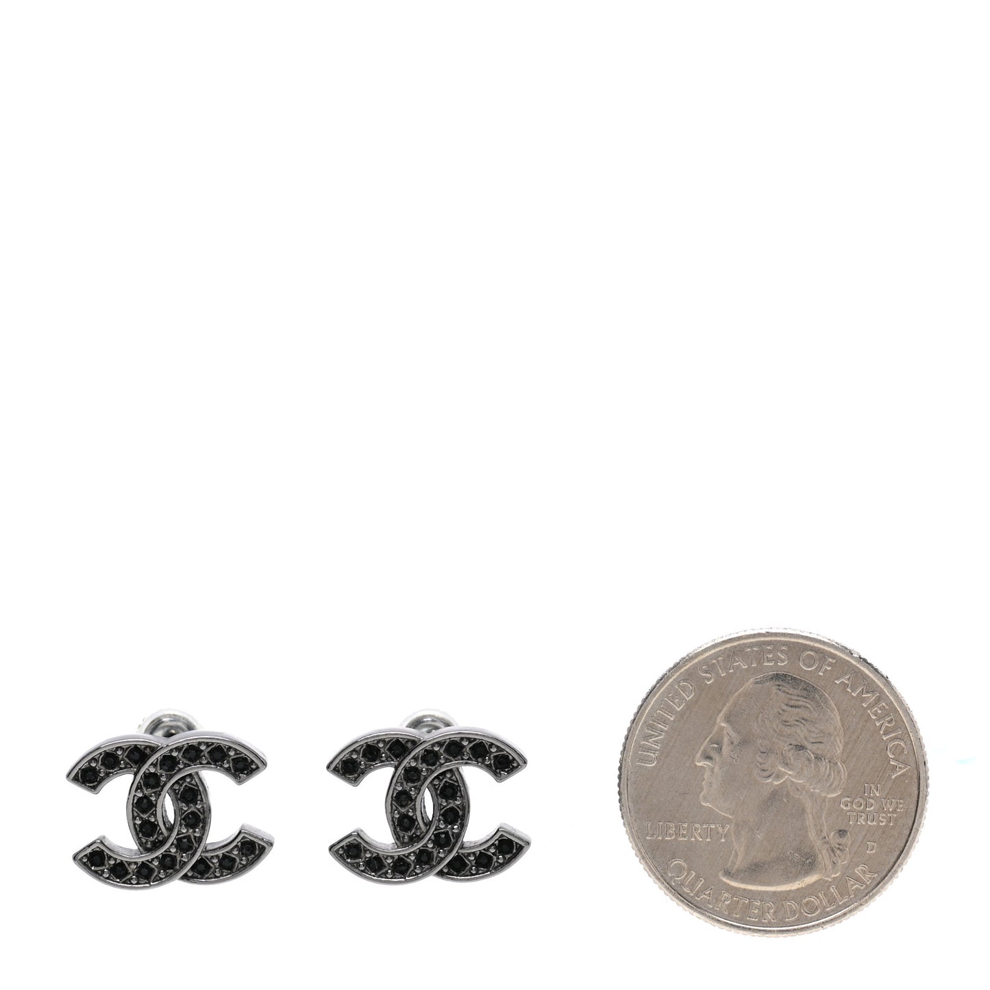 Ruthenium Crystal CC Earrings