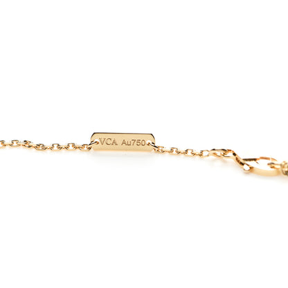 Van Cleef & Arpels 18K Yellow Gold Guilloche Vintage Alhambra Pendant Necklace 4 of 6