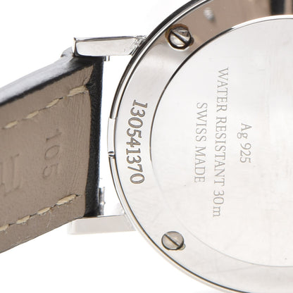 Tiffany Sterling Silver Calfskin 29mm Atlas Quartz Watch Black 9 of 13