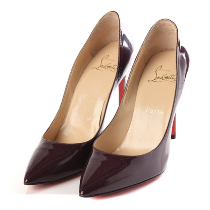 Christian Louboutin Patent Pigalle 100 Pumps 38 Burgundy 2 of 9
