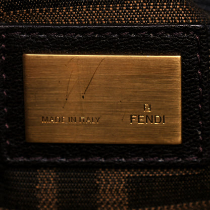 Fendi Goatskin Zucca Ombre Large Peekaboo Iconic Satchel Moro Gold Tobacco 6 of 11