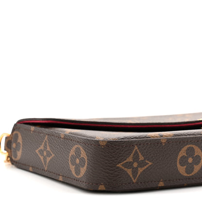 Louis Vuitton Monogram Pochette Felicie Chain Wallet Fuchsia 10 of 11