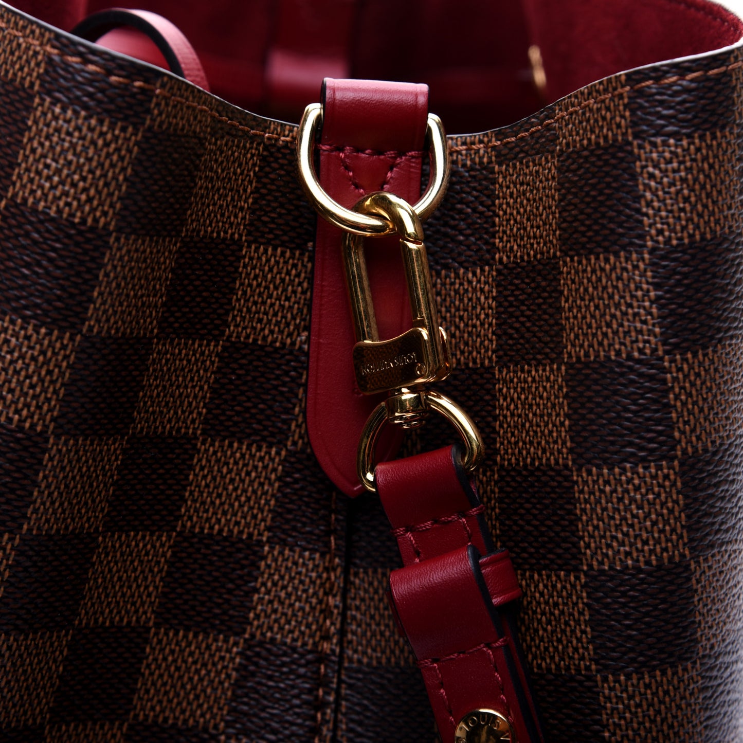 Damier Ebene Neonoe MM Cherry Berry