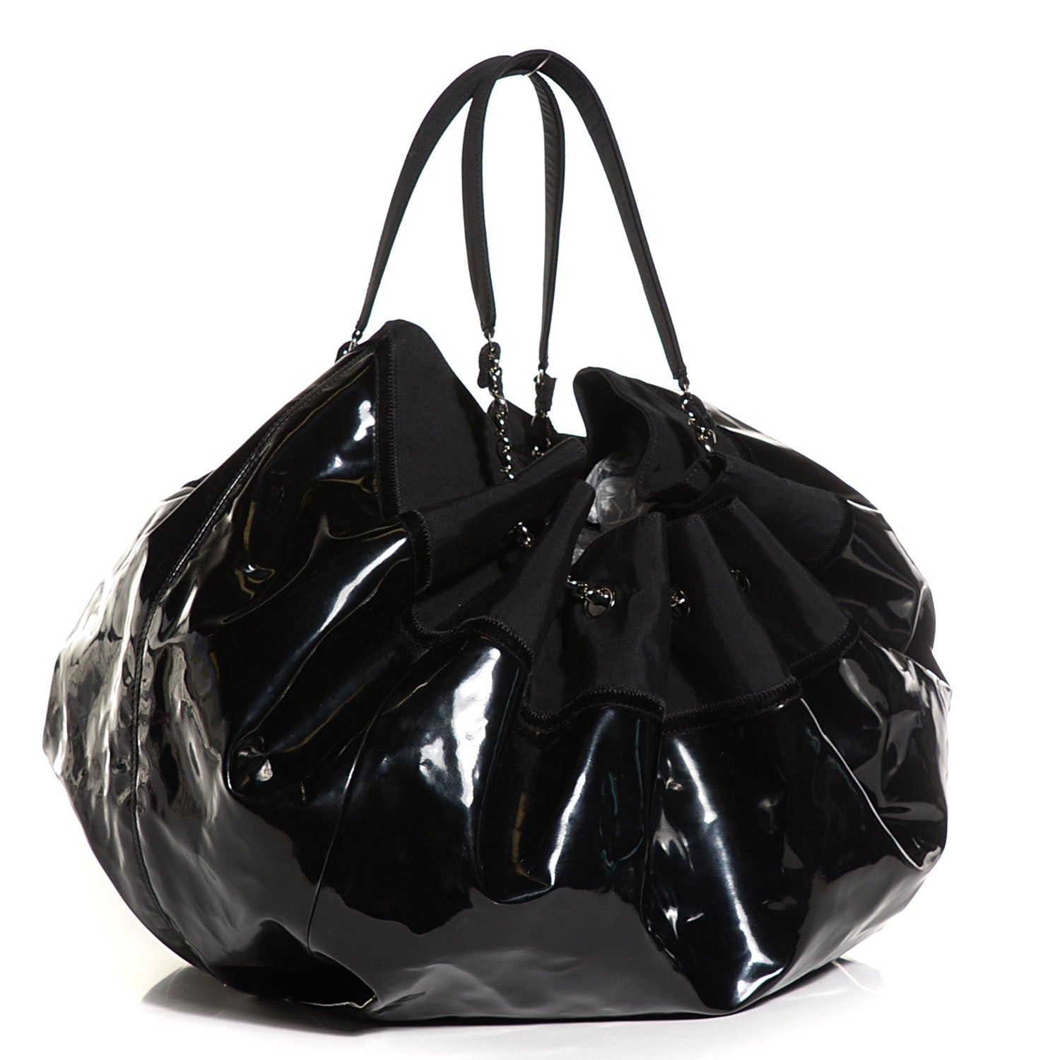 Chanel Vinyl Stretch Spirit Large Cabas Black 3 of 7