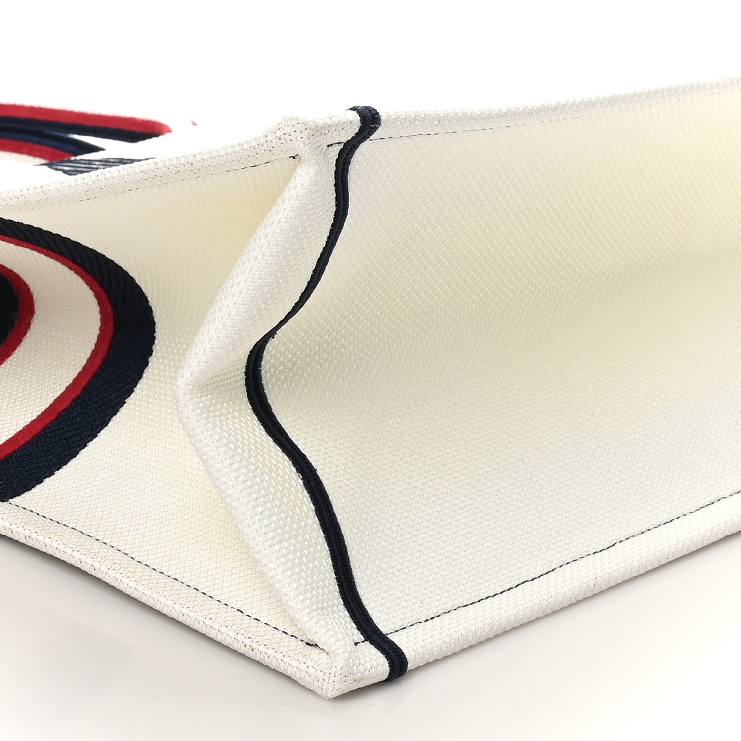 Christian Dior Canvas Embroidered Large Dioralps Book Tote White 9 of 10