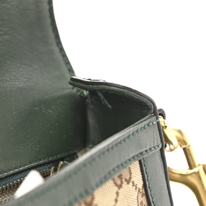 Gucci Monogram Calfskin Medium Lady Web Shoulder Bag Beige Green 8 of 16