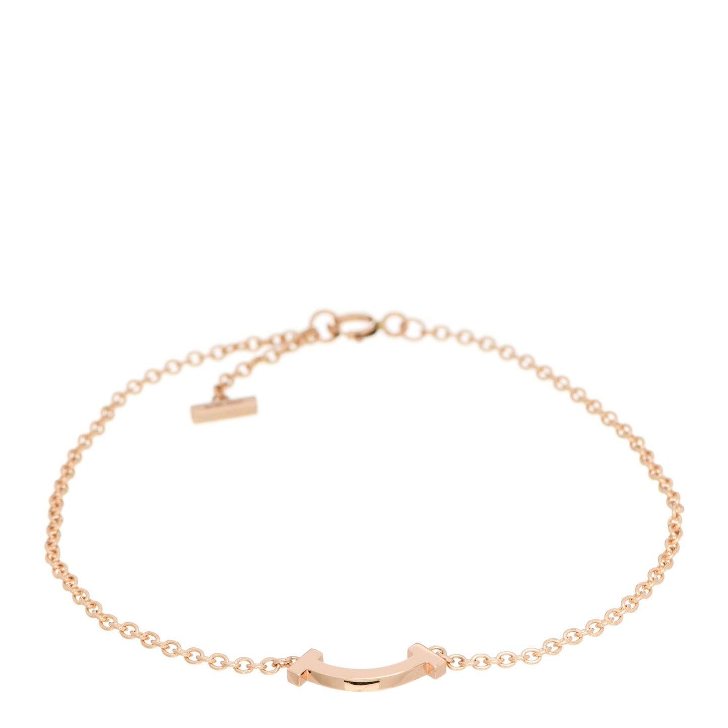 18K Rose Gold Mini T Smile Bracelet