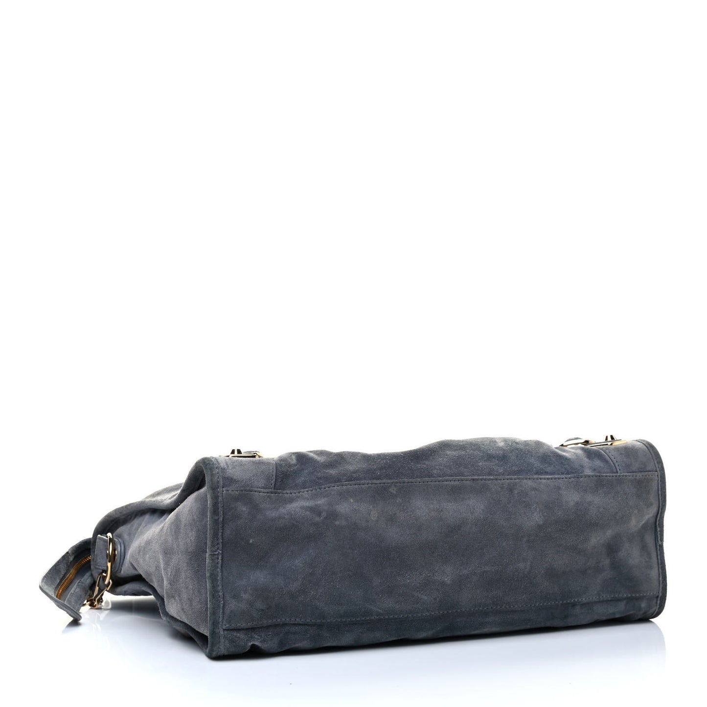Baby Daim Suede Gold Metallic Edge Hardware City Gris Plomb