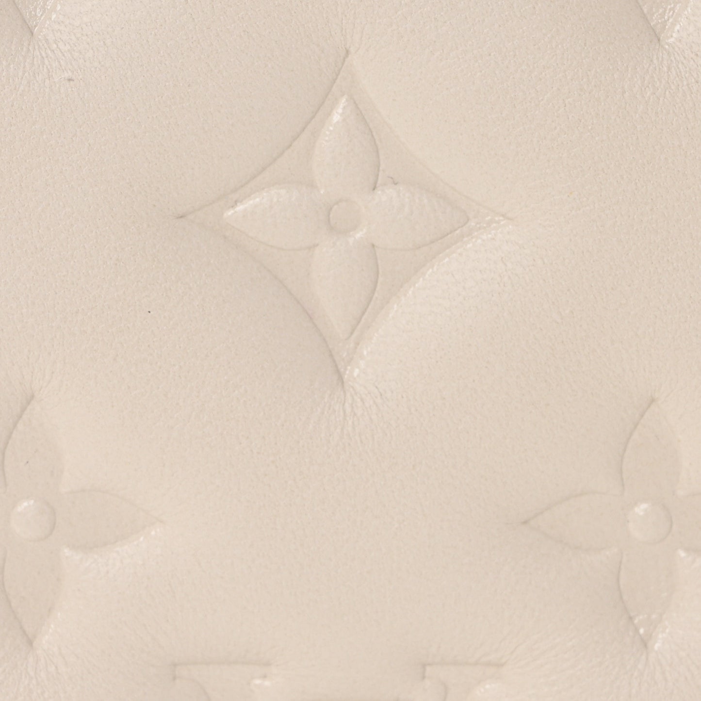 Lambskin Embossed Monogram Coussin PM Cream