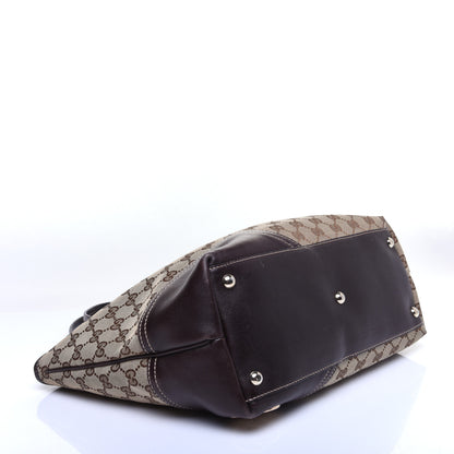 Gucci Monogram Medium New Britt Tote Brown 4 of 12