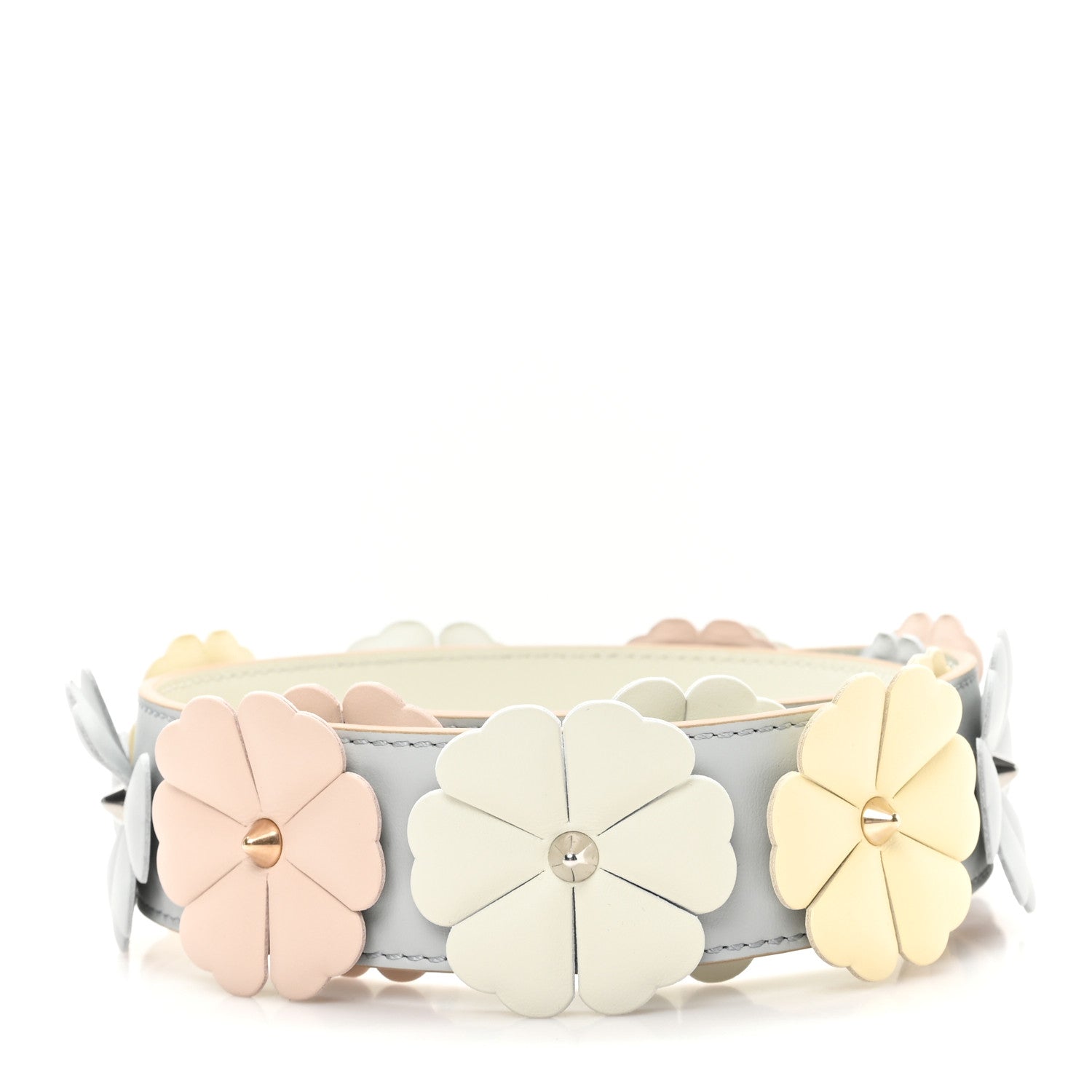 Fendi Calfskin Flowerland Studded Strap You Perla Opale 2 of 5