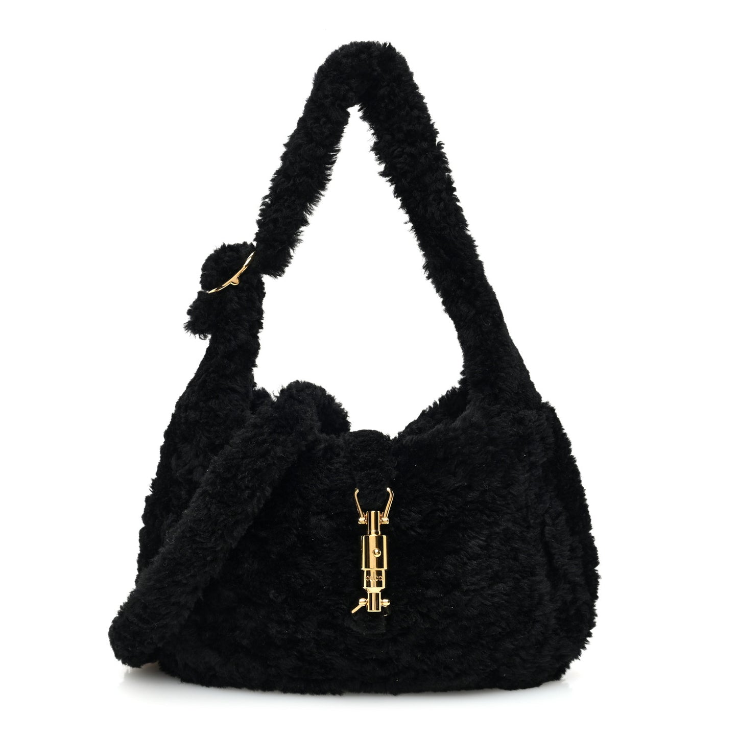 Shearling Small Jackie 1961 Shoulder Bag Black