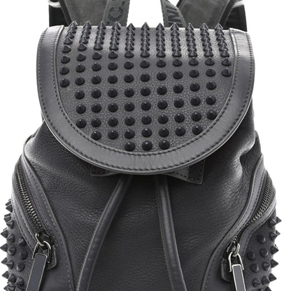 Christian Louboutin Calfskin Spiked Small Explorafunk Backpack Charbon 10 of 15