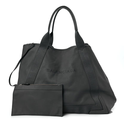Balenciaga Calfskin Cabas M Shoulder Bag Gris Fossile 1 of 7