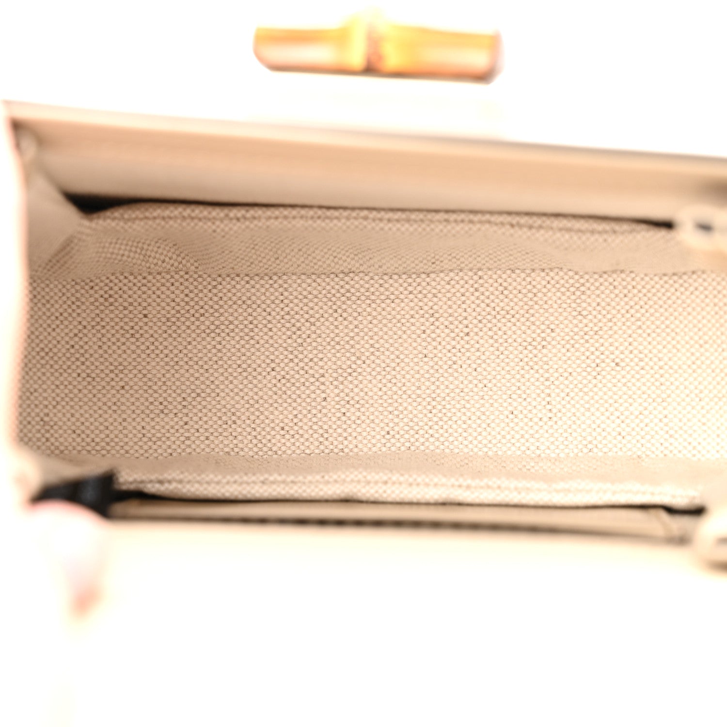 Gucci Boarded Dyana Lux Calfskin Web Small Bamboo 1947 Top Handle Bag Oatmeal 5 of 14
