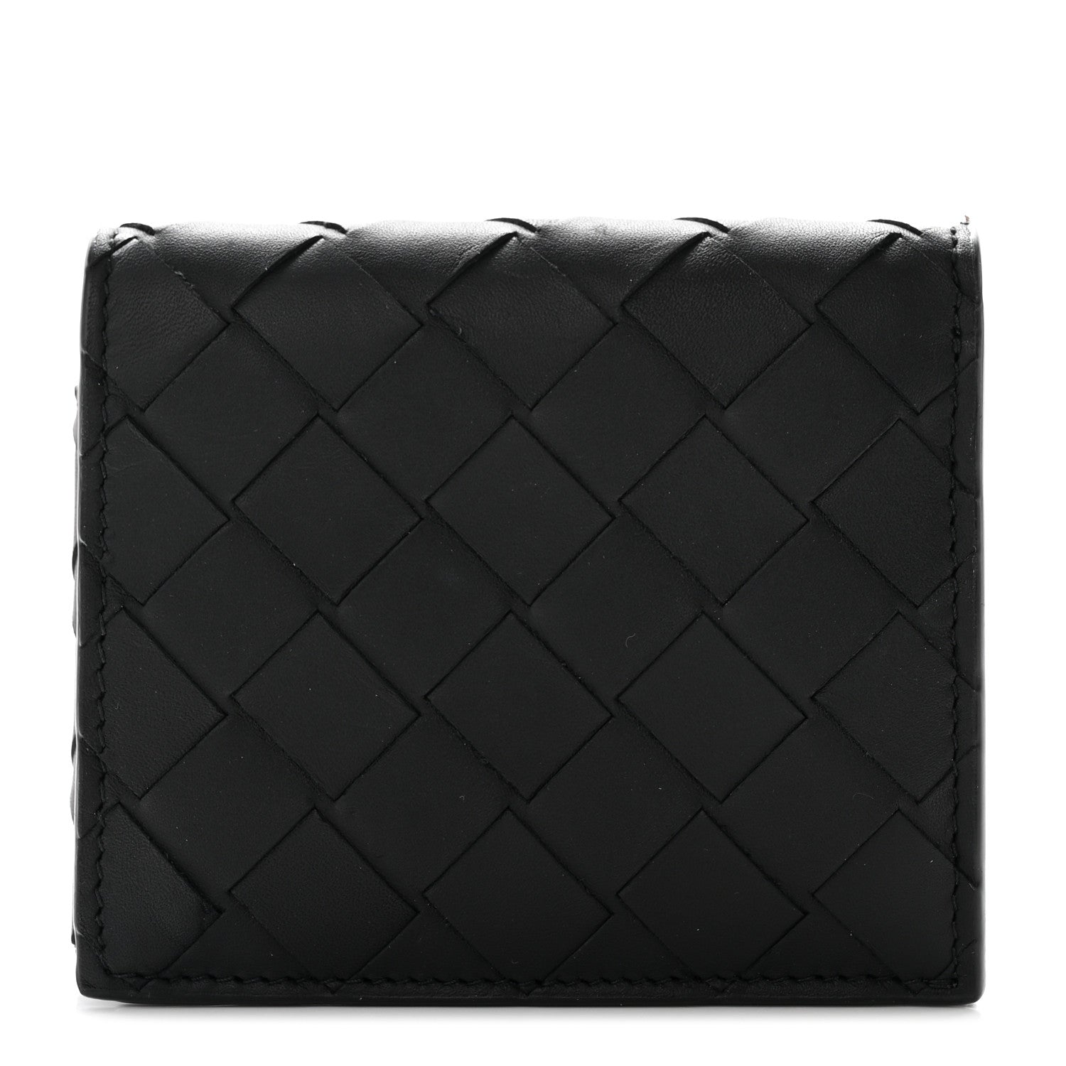 Bottega Veneta Nappa Maxi Intrecciato Tri-Fold Wallet Black 1 of 9