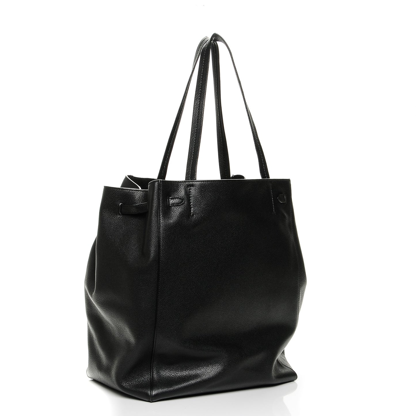 Soft Grained Calfskin Medium Cabas Phantom Black