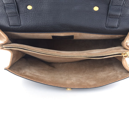 Saint Laurent Calfskin Suede Medium Muse Two Black 5 of 12