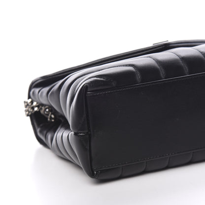 Saint Laurent Calfskin Y Quilted Monogram Small Loulou Chain Satchel Black 4 of 9