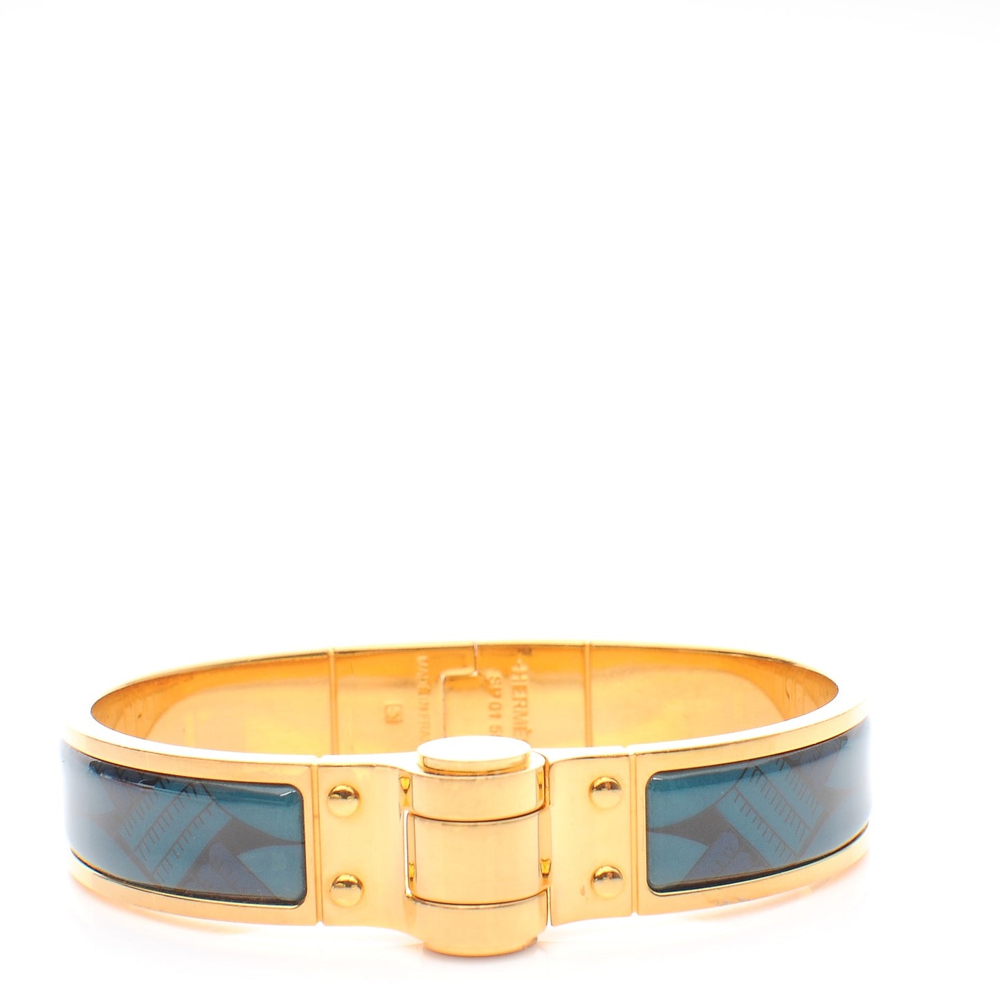 Enamel Printed Narrow Hinged Bracelet S