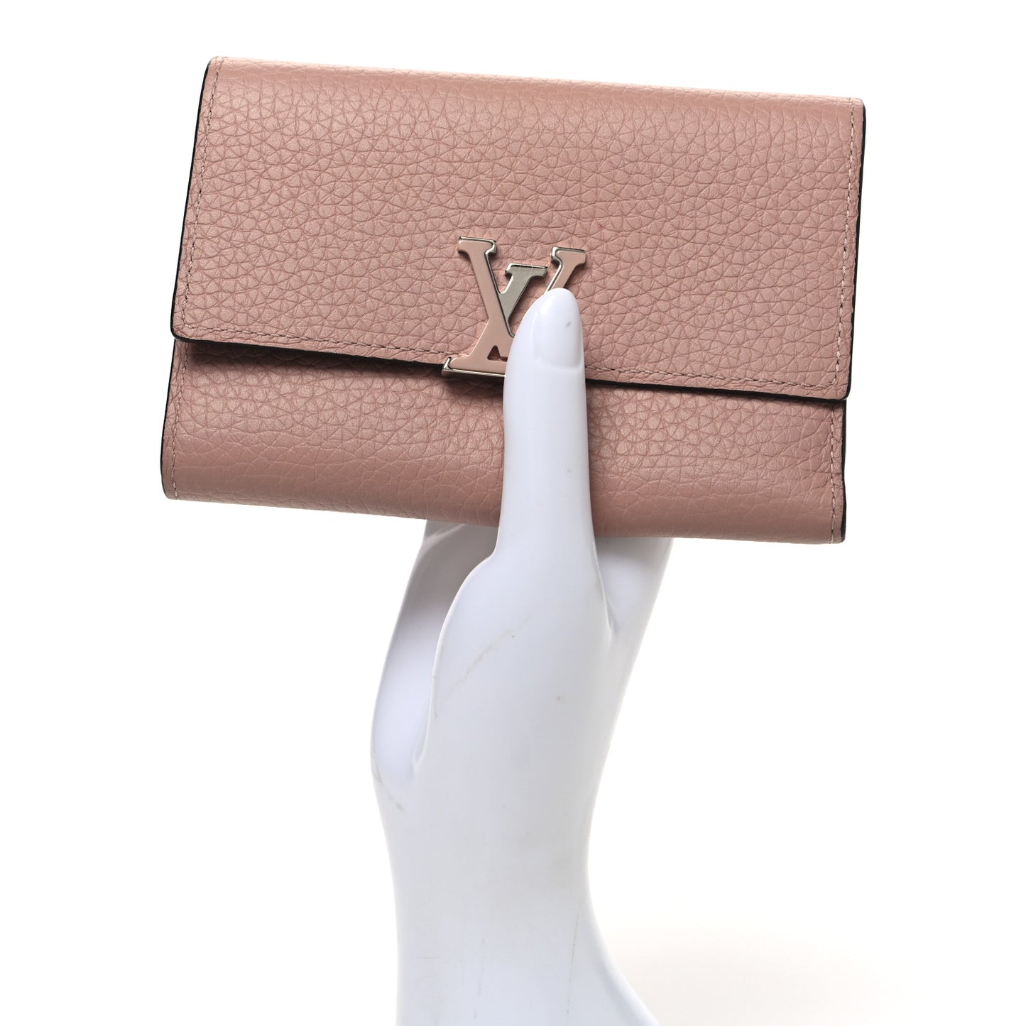 Taurillon Capucines Compact Wallet Magnolia