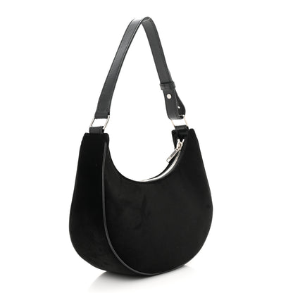 Celine Velvet Strass Triomphe Ava Shoulder Bag Black 3 of 10