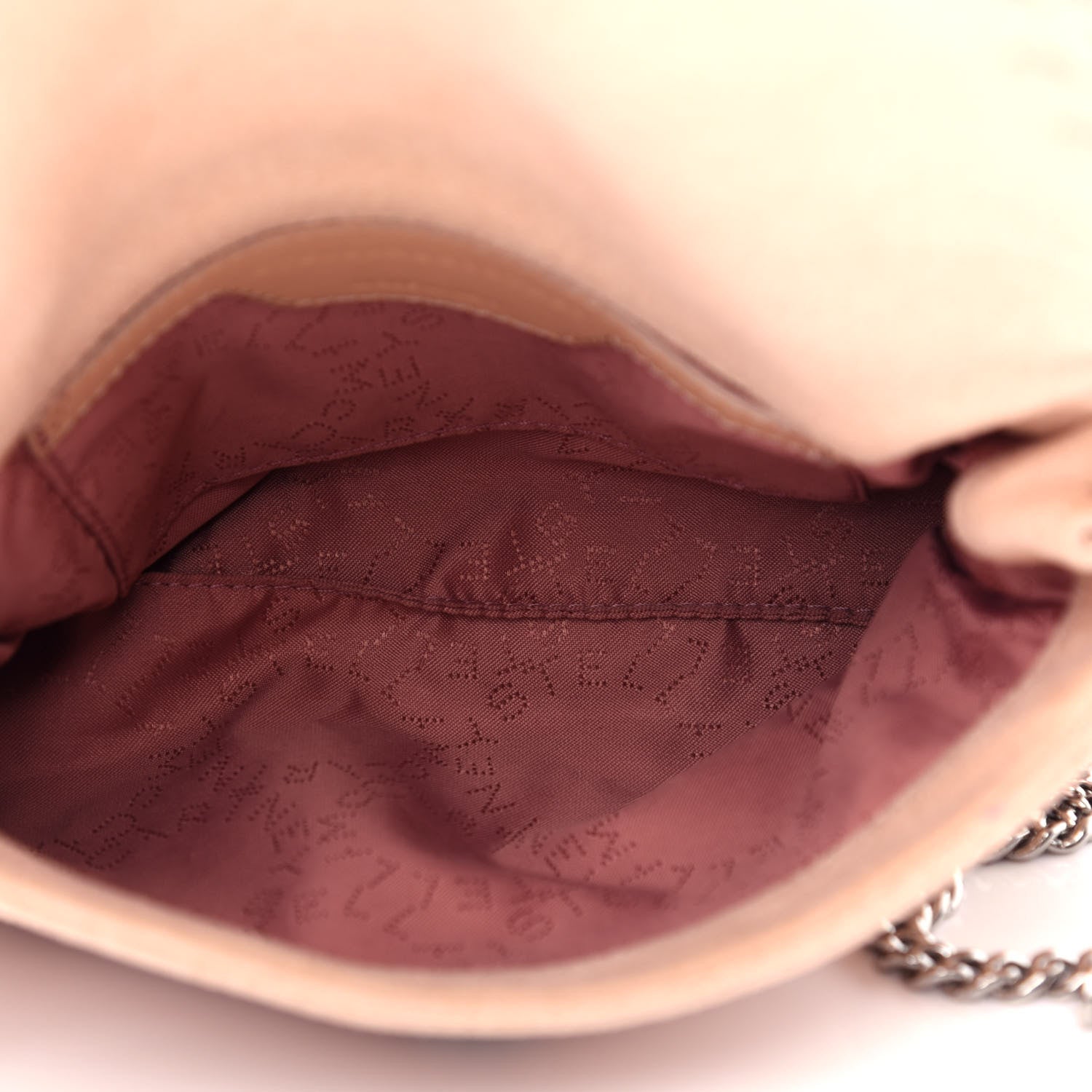 Stella McCartney Shaggy Deer Rhinestone Mini Falabella Crossbody Bag Powder 5 of 10