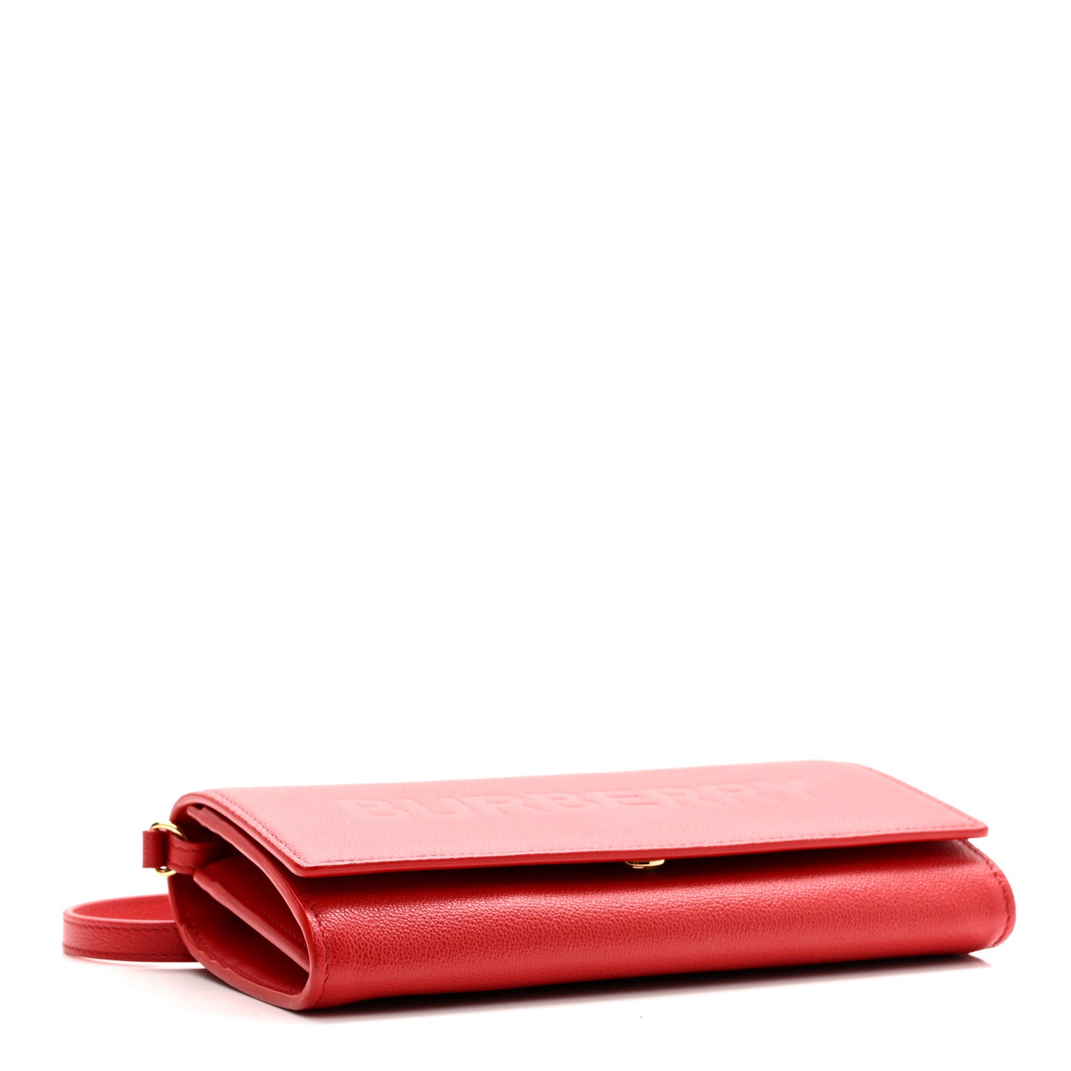 Burberry Calfskin Logo Hazelmere Wallet With Detachable Strap Red 4 of 9