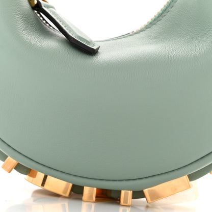 Fendi Vitello Grace New Matte Nano Fendigraphy Hobo Charm Menta 8 of 10