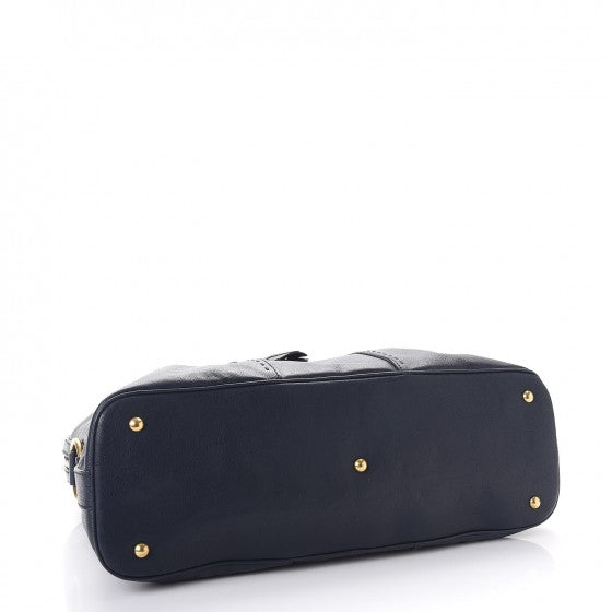 Saint Laurent Calfskin Oversized Muse Navy Blue 4 of 9