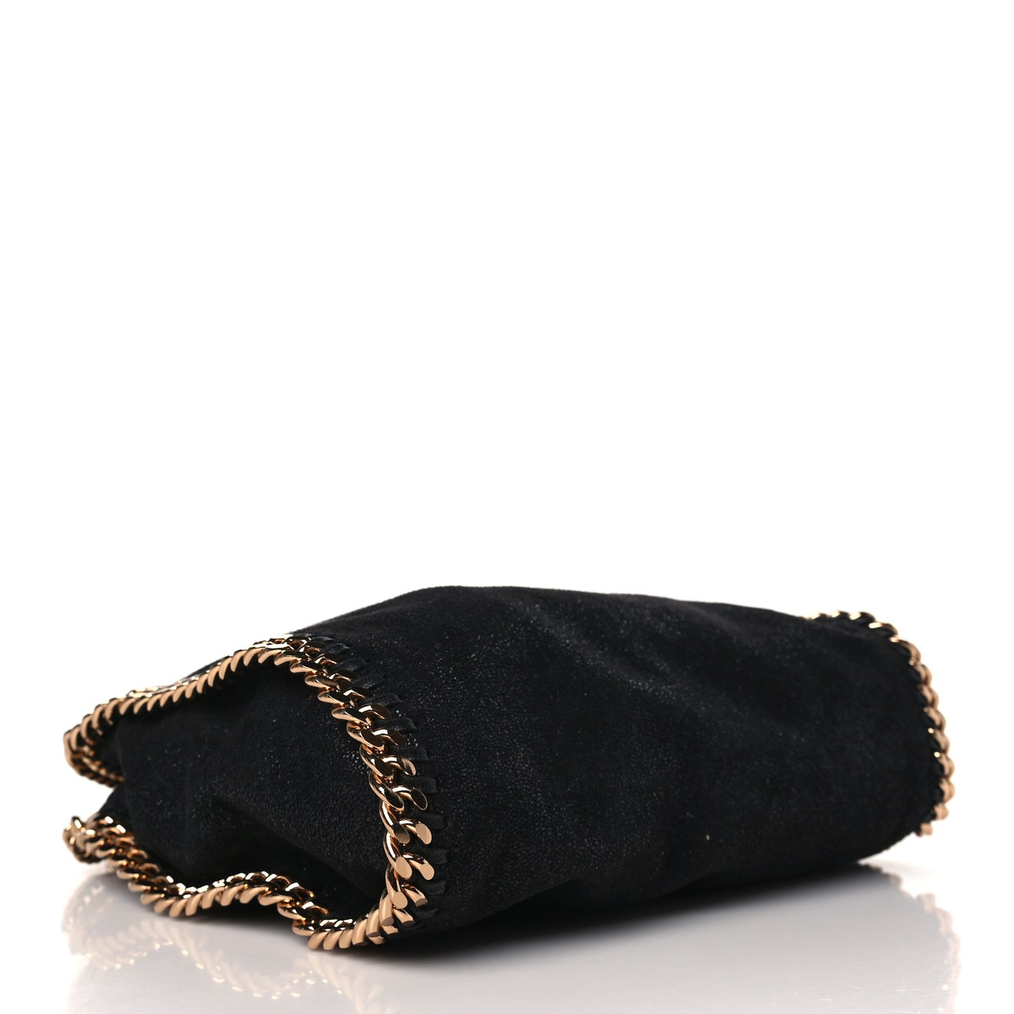 Shaggy Deer Mini Falabella Fold Over Tote Black