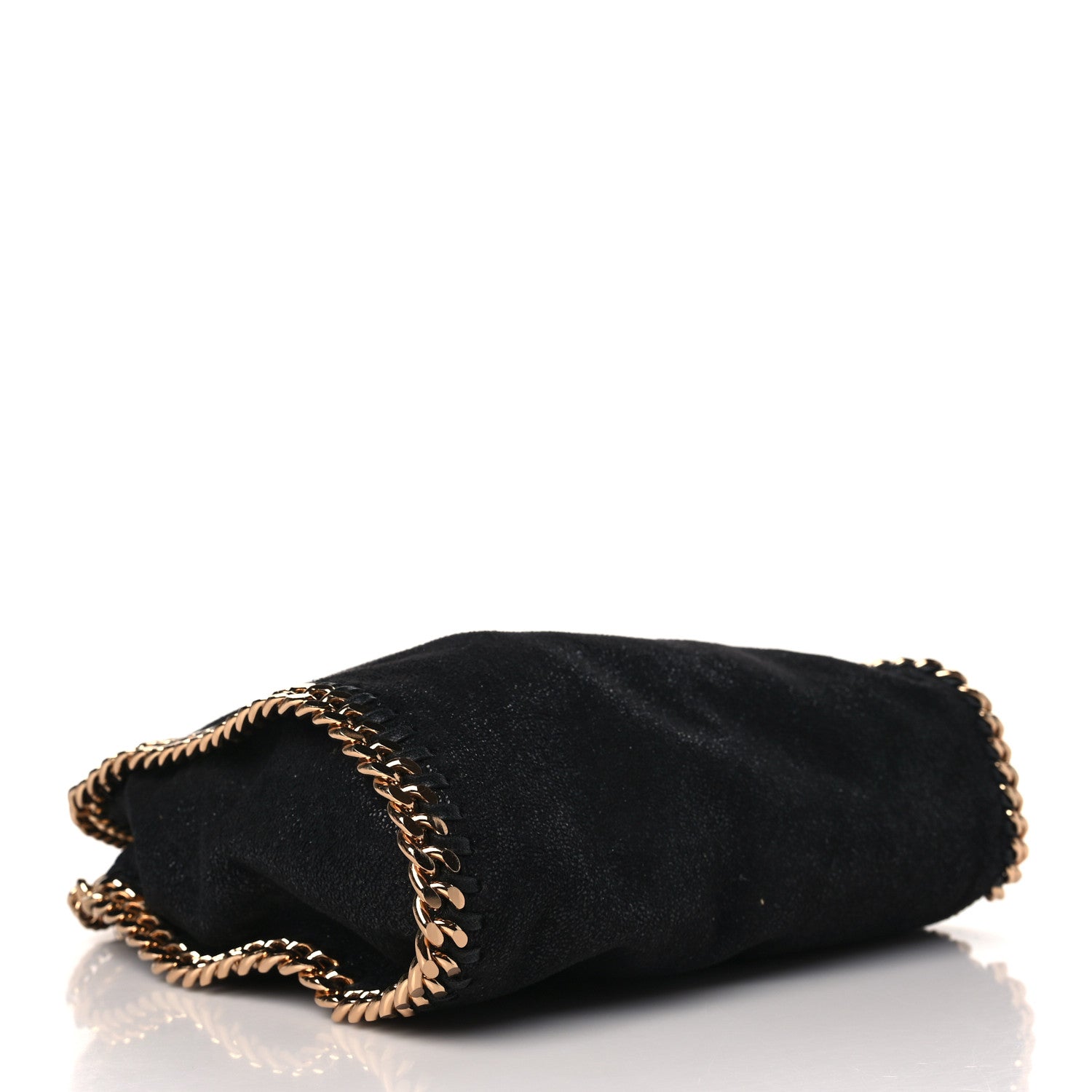 Stella McCartney Shaggy Deer Mini Falabella Fold Over Tote Black 4 of 9