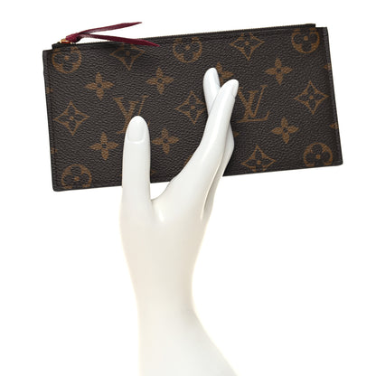 Louis Vuitton Monogram Felicie Chain Wallet Zippered Insert Fuchsia 2 of 7