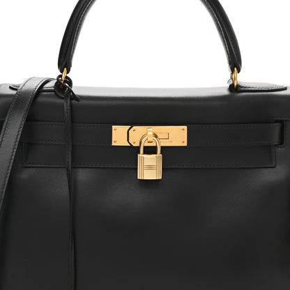 Hermes Box Kelly Retourne 28 Black 7 of 10
