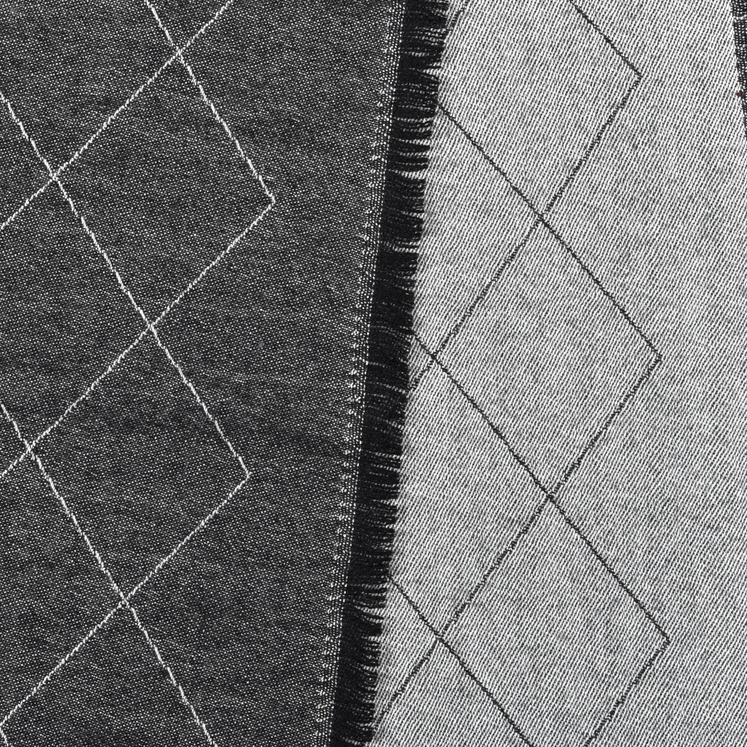 Chanel Cashmere Silk Quilted CC Logo Stole Black 3 of 4