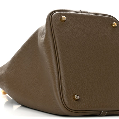 Hermes Taurillon Clemence Picotin Lock 22 MM Etoupe 8 of 9