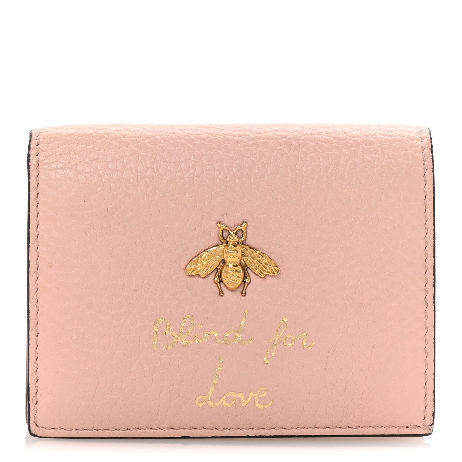 Gucci Cellarius Calfskin Blind for Love Card Case Wallet Perfect Pink 1 of 7
