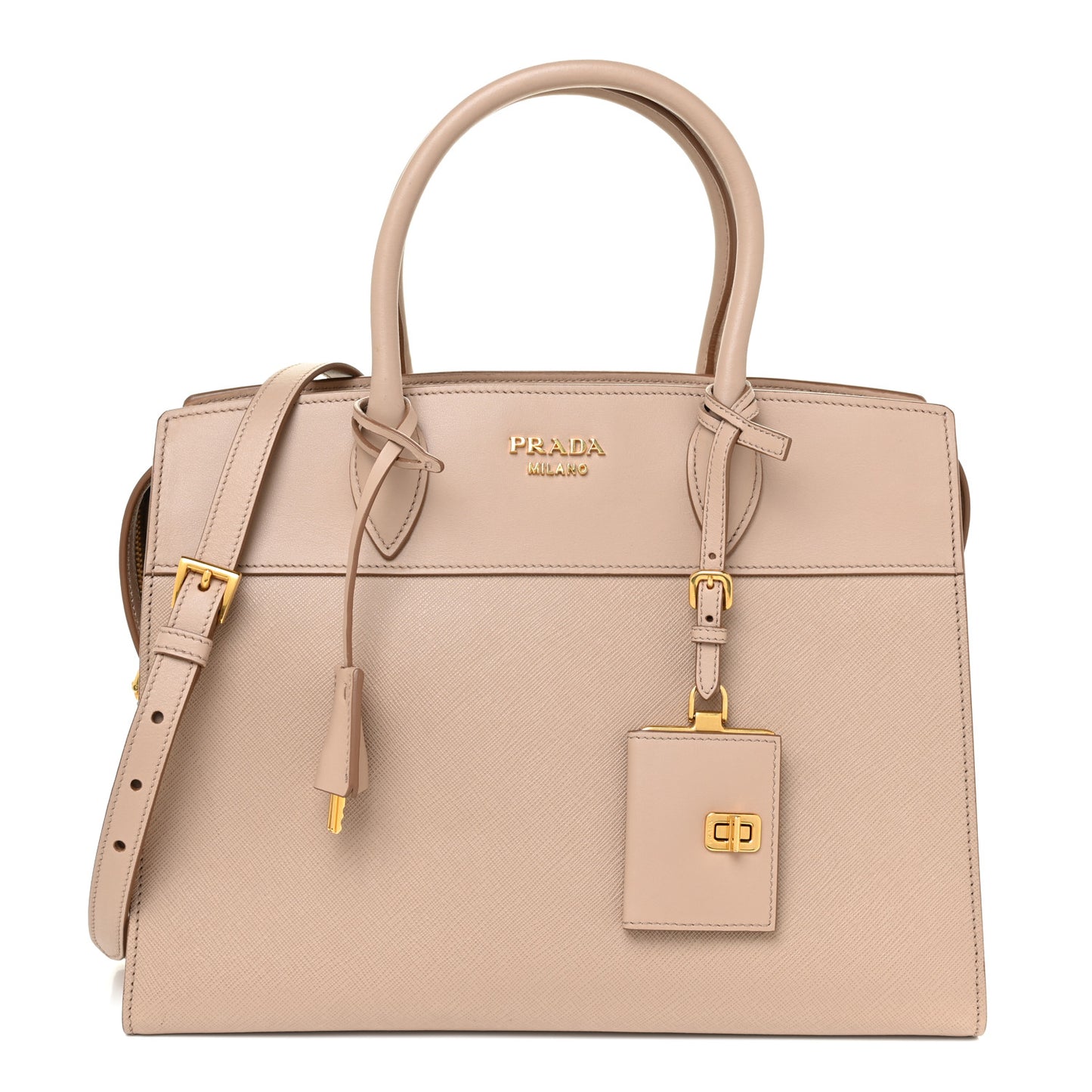Saffiano City Calfskin Medium Esplanade Cammeo