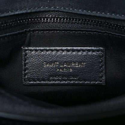 Saint Laurent Calfskin Y Quilted Monogram Monochrome Medium Loulou Chain Satchel Black 6 of 10