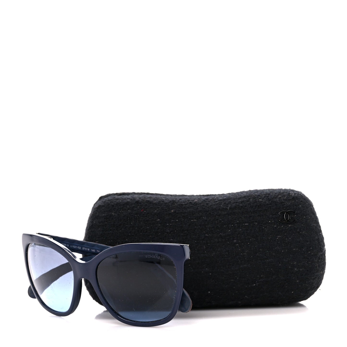 Acetate Quilted Polarized Butterfly CC Sunglasses 5288-Q Blue Burgundy